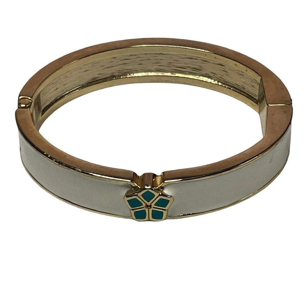 Banana Republic X Trina Turk Magnetic Bracelet White Turquoise Gold Magnetic